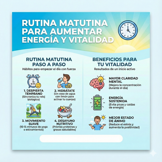 Rutina matutina para aumentar energía y vitalidad