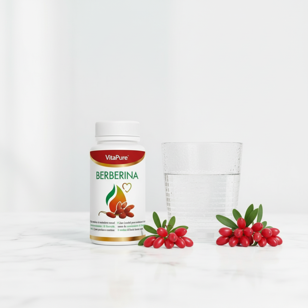Berberina VitaPure - Fotografia Premium com Bagas Vermelhas
