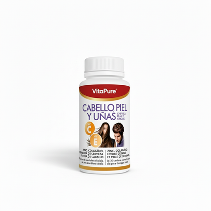 Frasco VitaPure con fondo blanco profesional